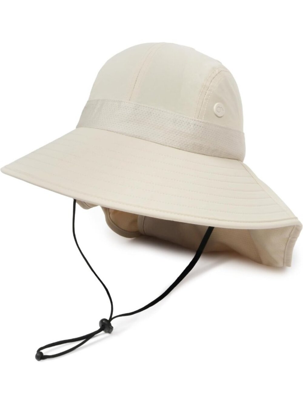 Wide Brim Neck Cape Ponytail Hat for Women - Sun Protection & Stylish Design